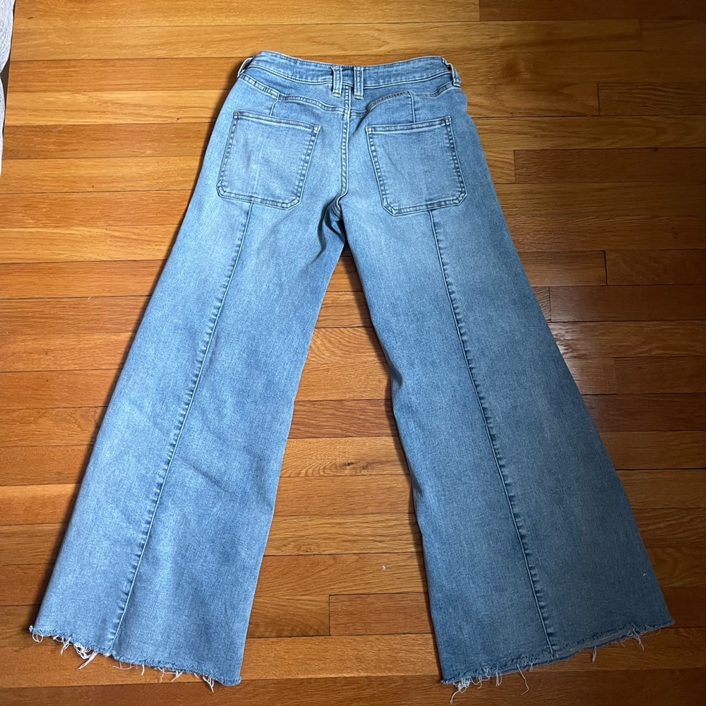 We The Free Light Blue Wide Leg Flare Jeans - Picture 2 of 6